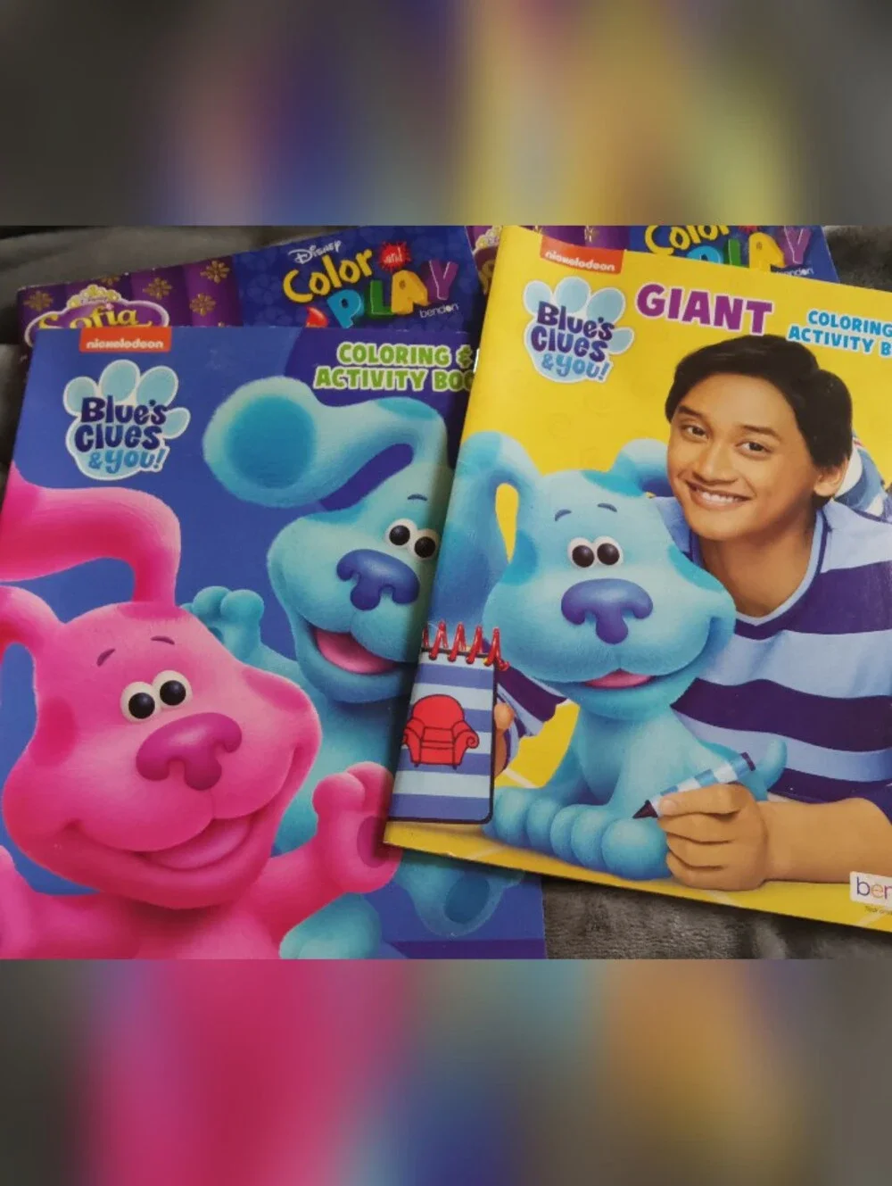 Disney Color & Play Activity Books - Blue, Purple, Yellow, Pink